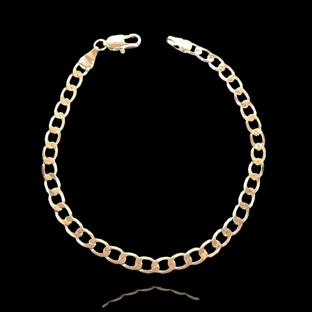 Unisex 18K Gold-Filled  Cuban Bracelet 7 Inch 4.5mm No Tarnish